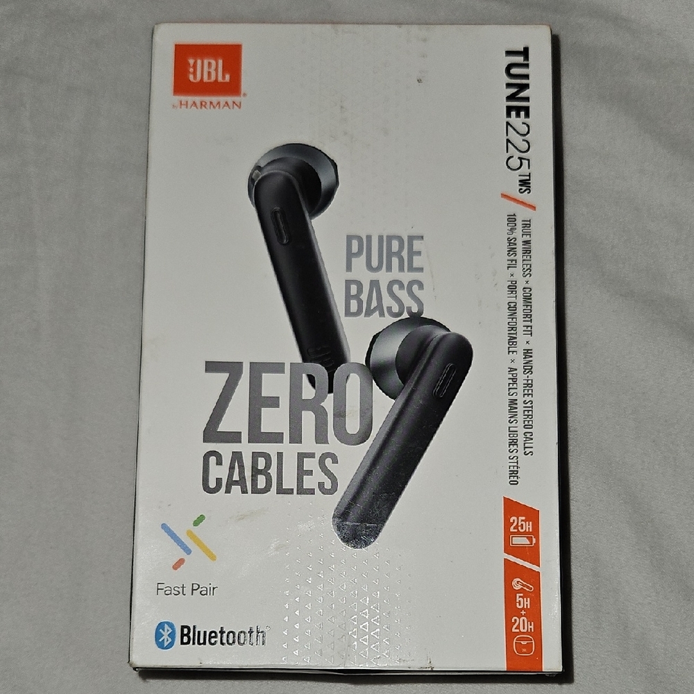 JBL Tune 225TWS Wireless Earbuds - Black